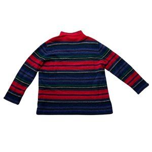 LAUREN RALPH LAUREN Indian Blanket Southwest Striped Wool Tunic Sweater